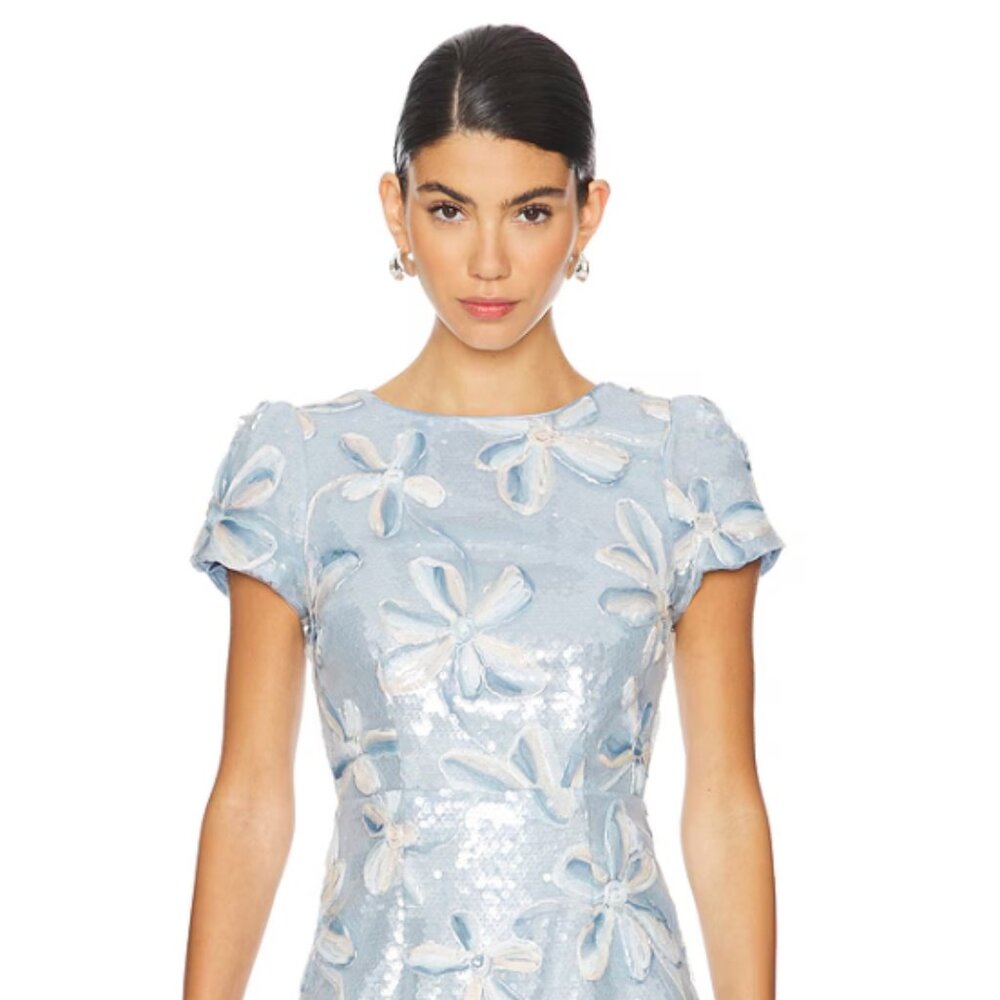 Milly - Rowen Sequin Floral Mini Dress — Size 0 — Worn 1 Time...Like New!